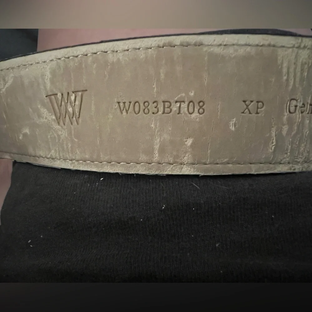 W by Worth wide double buckle belt